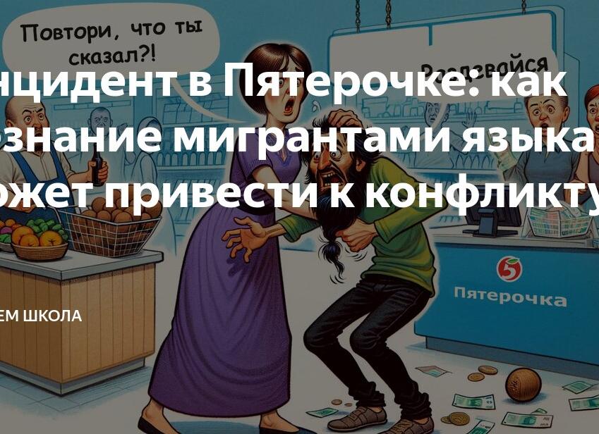 Инцидент в Пятерочке: как незнание мигрантами языка может привести к конфликту